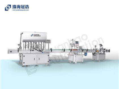 自動化膏體、液體灌裝、旋蓋、貼標生產(chǎn)線